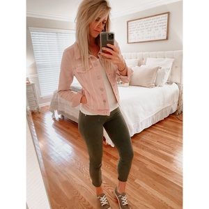 ❌❌SOLD❌❌ LOFT NWT Pink Distressed Denim Jacket